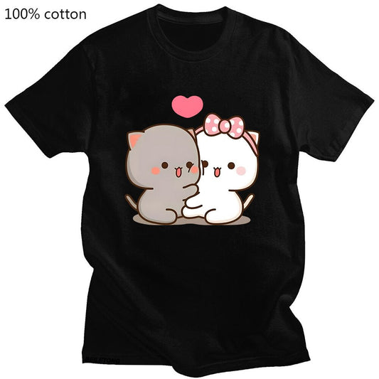 Cute Peach Cat T-Shirt - T-Shirts - Shirts & Tops - 2 - 2024