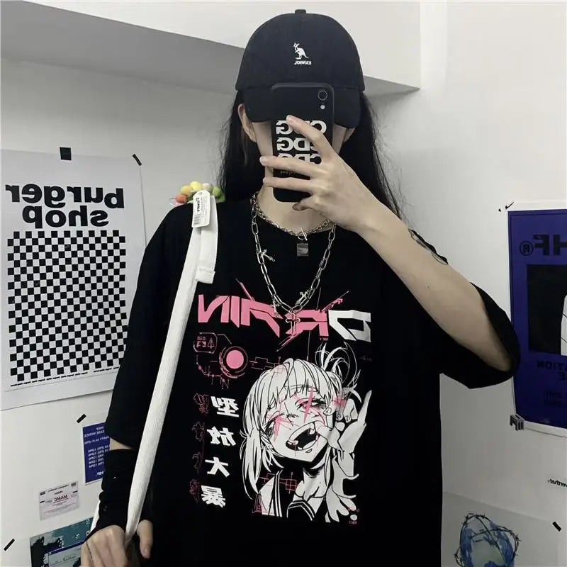 Cyber Pop Fantasy Tee – Vibrant Neon Anime Streetwear Shirt - T-Shirts - Shirts & Tops - 4 - 2024