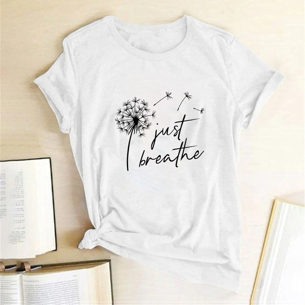 Dandelion Just Breathe - T-Shirts - Shirts & Tops - 10 - 2024