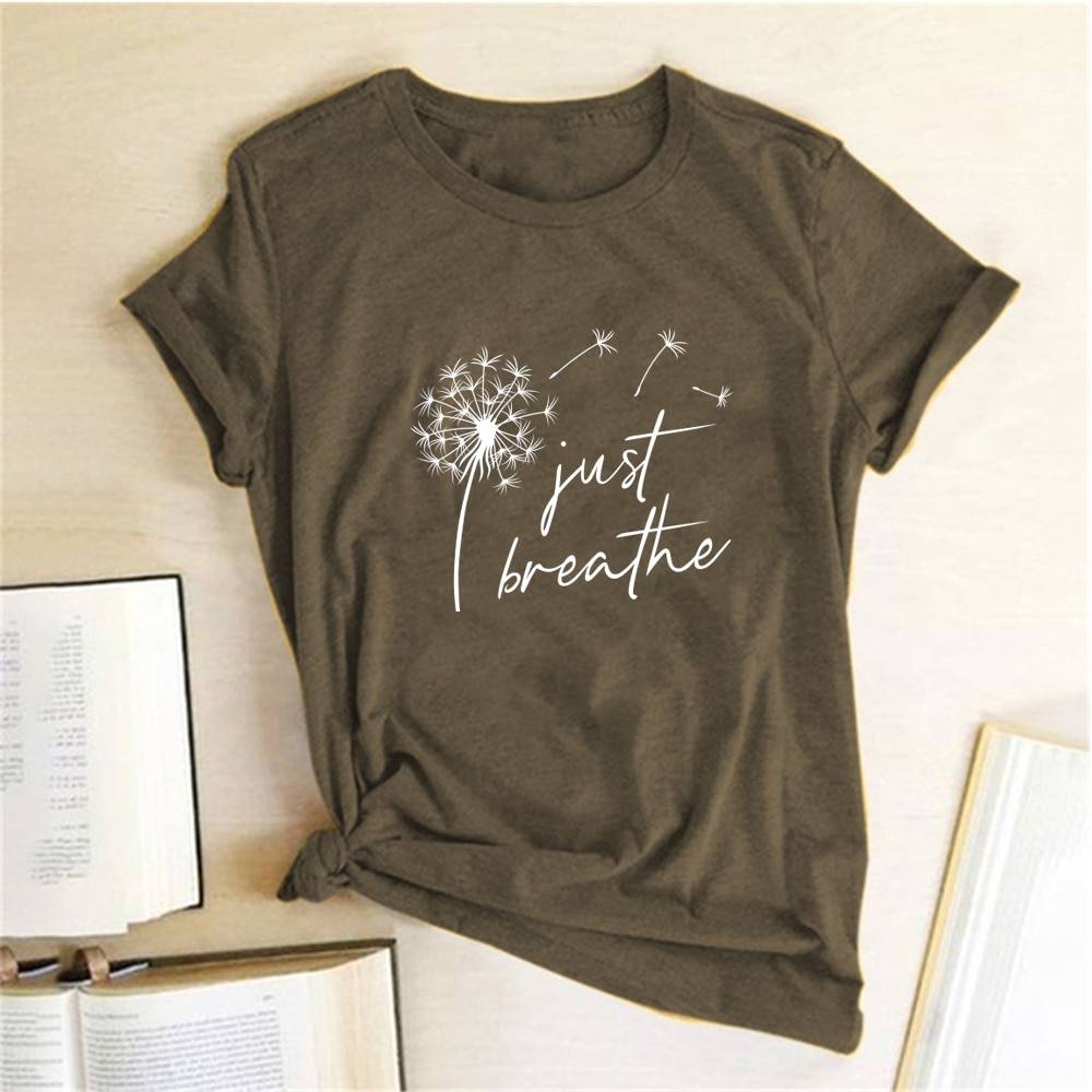 Dandelion Just Breathe - Brown / XL - T-Shirts - Shirts & Tops - 15 - 2024