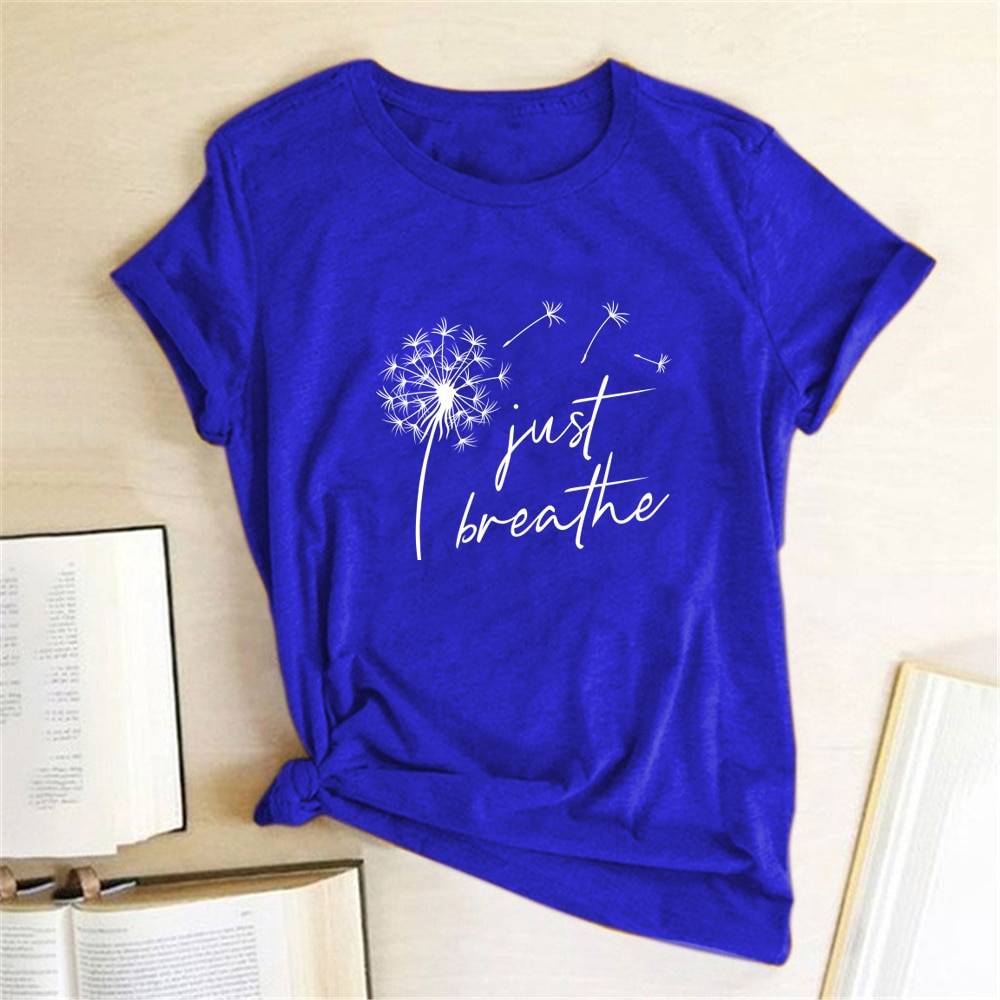 Dandelion Just Breathe - Blue / XL - T-Shirts - Shirts & Tops - 18 - 2024