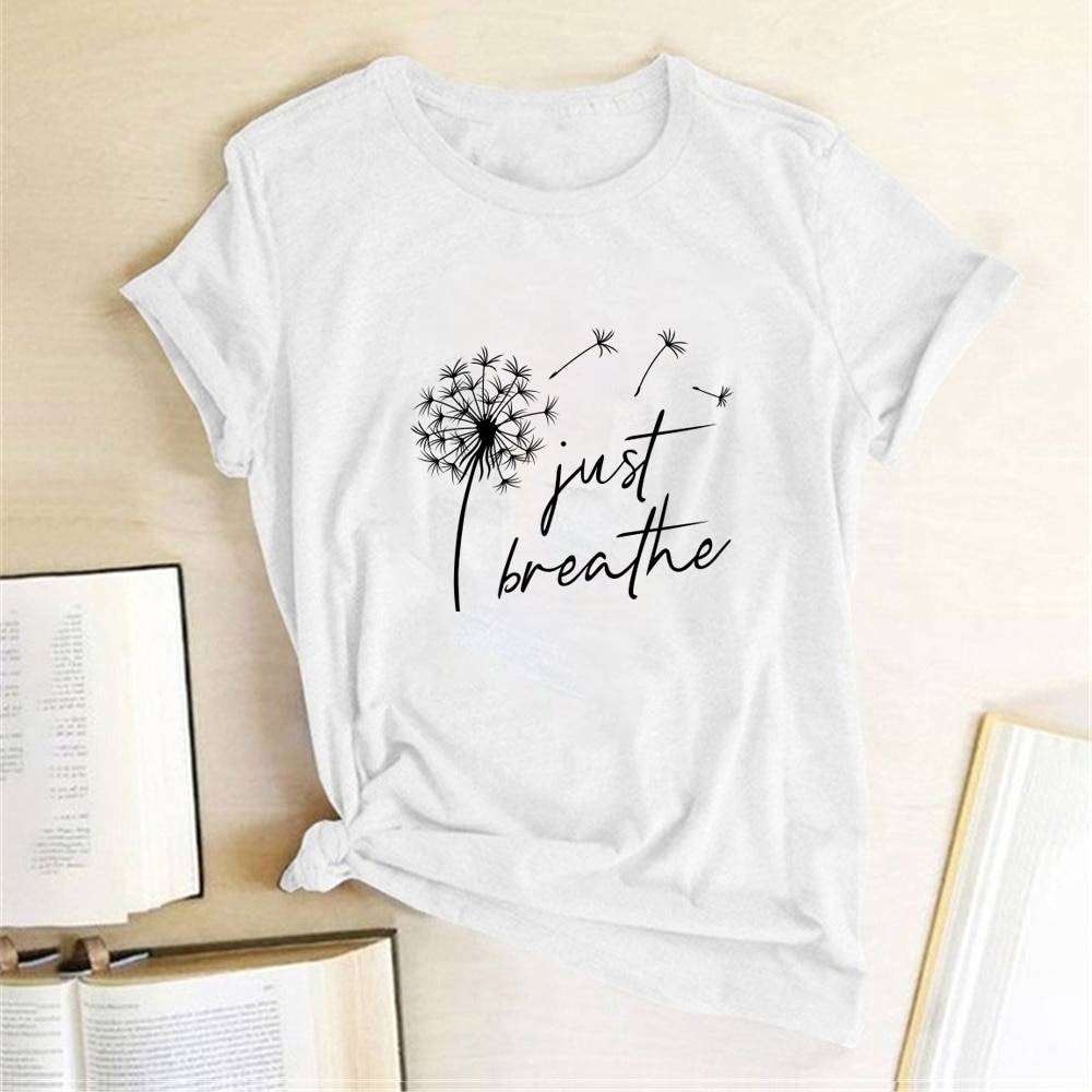 Dandelion Just Breathe - White / XL - T-Shirts - Shirts & Tops - 23 - 2024