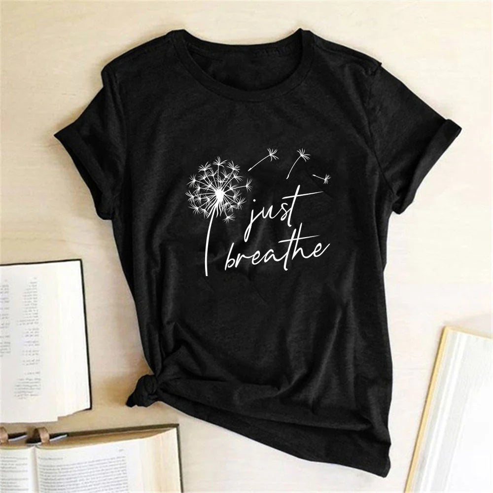 Dandelion Just Breathe - T-Shirts - Shirts & Tops - 7 - 2024