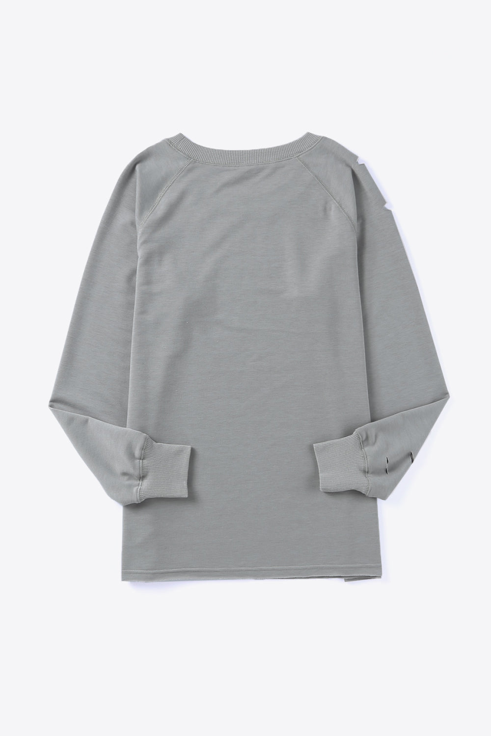 Distressed Long Raglan Sleeve Top - T-Shirts - Shirts & Tops - 4 - 2024