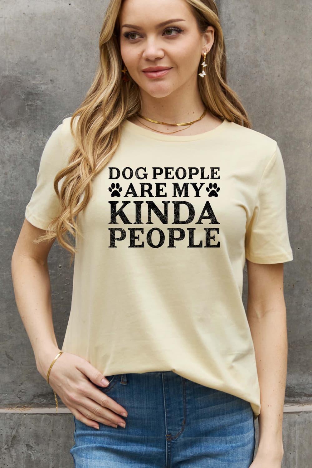DOG PEOPLE ARE MY KINDA PEOPLE Graphic Cotton Tee - T-Shirts - Shirts & Tops - 5 - 2024