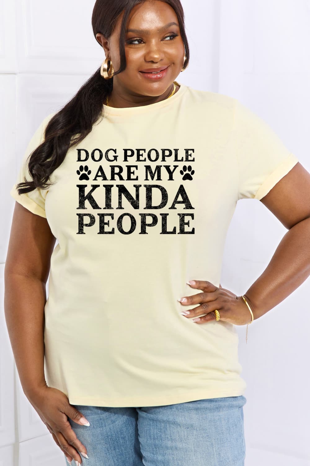 DOG PEOPLE ARE MY KINDA PEOPLE Graphic Cotton Tee - T-Shirts - Shirts & Tops - 3 - 2024