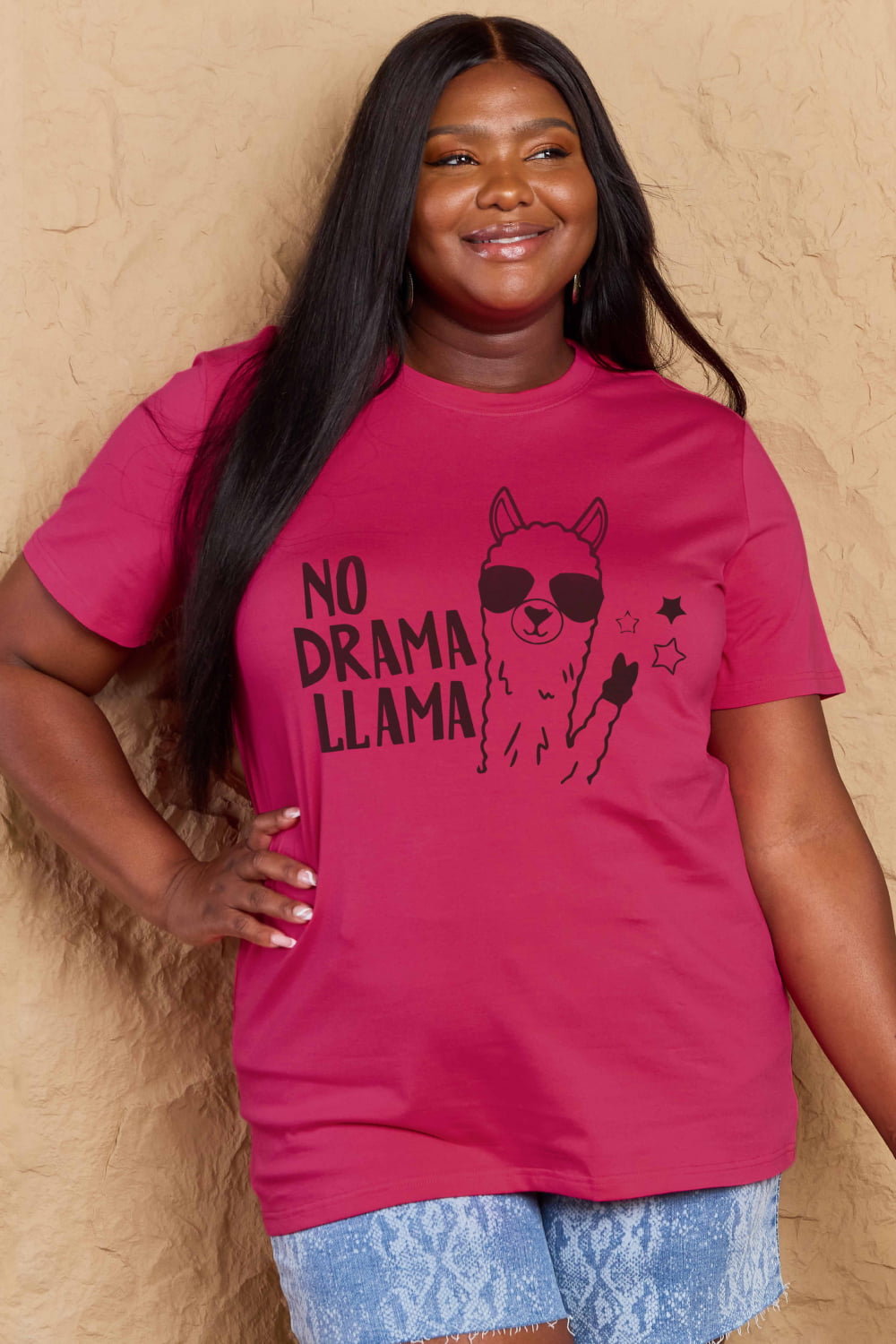 NO DRAMA LLAMA Graphic Cotton Tee - T-Shirts - Shirts & Tops - 5 - 2024