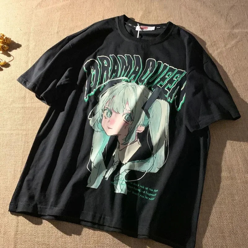 Drama Queen Kawaii Tee – Y2K Fairycore Short Sleeve Harajuku Top - Black / XXL - T-Shirts - T-Shirts - 7 - 2024