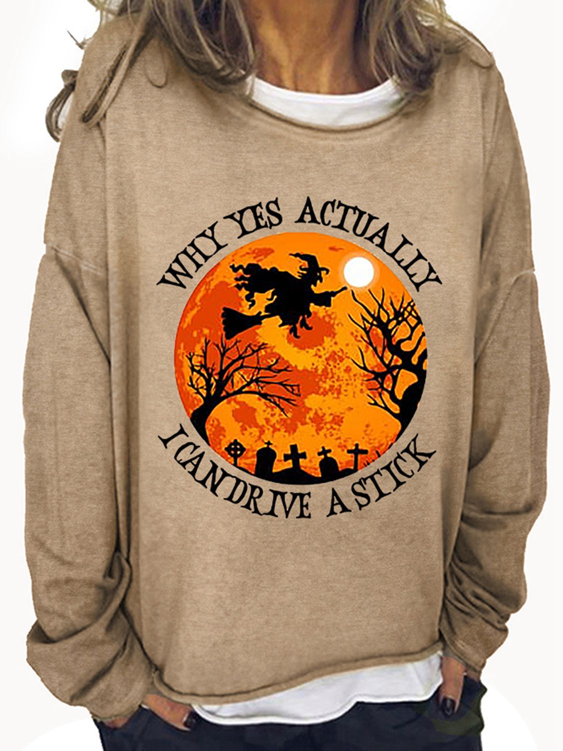 I Can Drive A Stick Halloween Sweatshirt - Brown / S - T-Shirts - Shirts & Tops - 19 - 2024