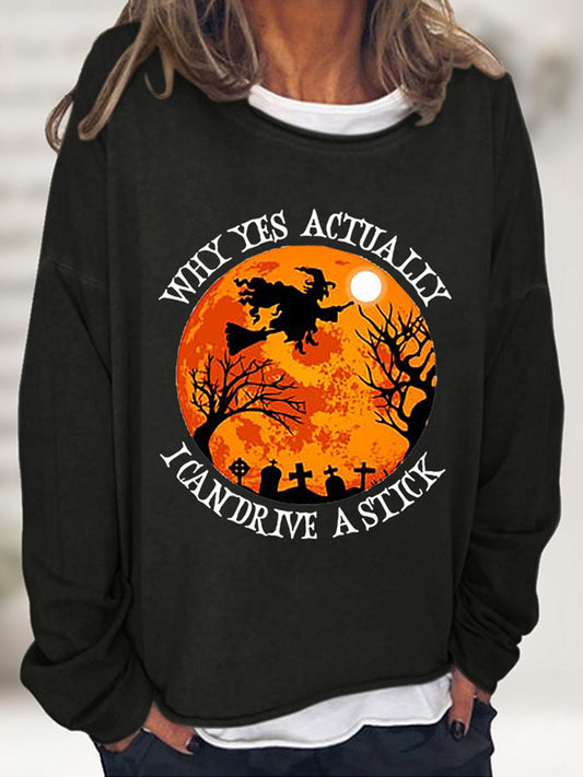 I Can Drive A Stick Halloween Sweatshirt - Black / S - T-Shirts - Shirts & Tops - 1 - 2024