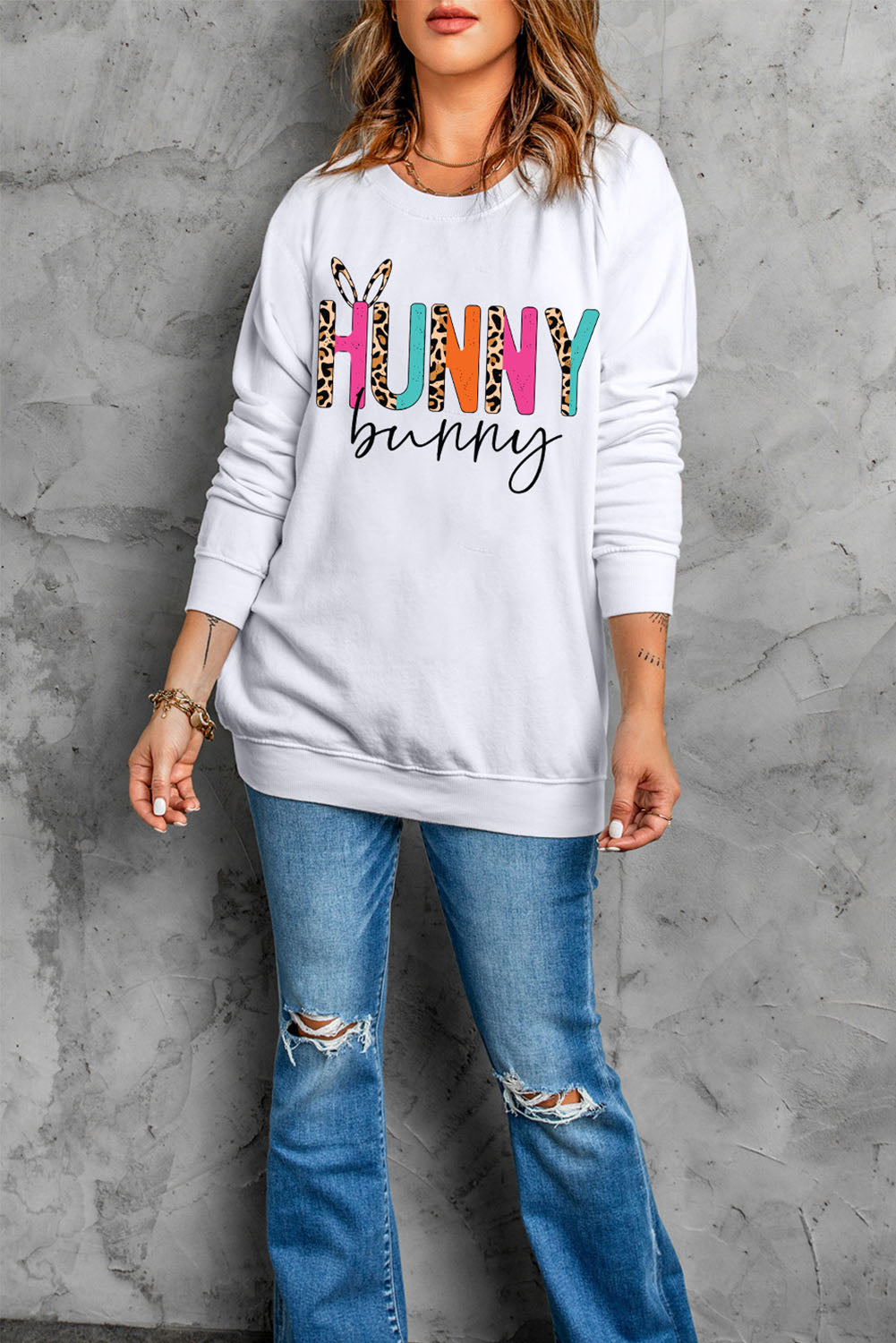 Easter HUNNY BUNNY Sweatshirt - T-Shirts - Shirts & Tops - 3 - 2024