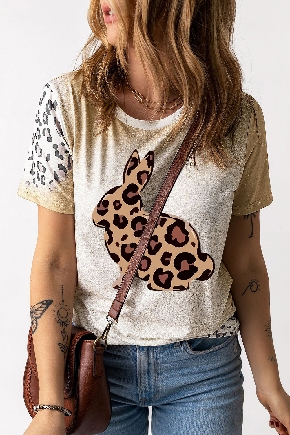 Easter Leopard Graphic Tee Shirt - T-Shirts - Shirts & Tops - 2 - 2024