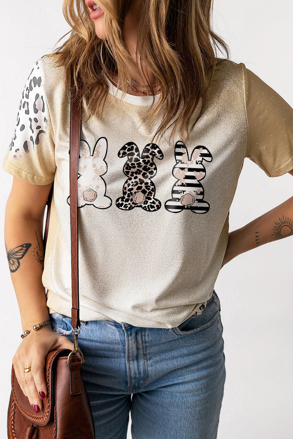 Easter Leopard Rabbit Graphic T-Shirt - T-Shirts - Shirts & Tops - 3 - 2024