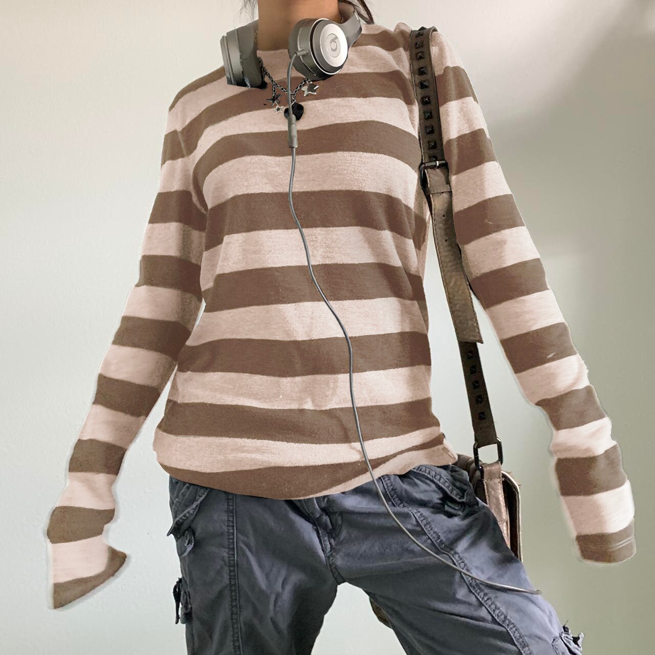 Fairy Grunge Knit Shirt - Light Brown / M - T-Shirts - Shirts & Tops - 8 - 2024