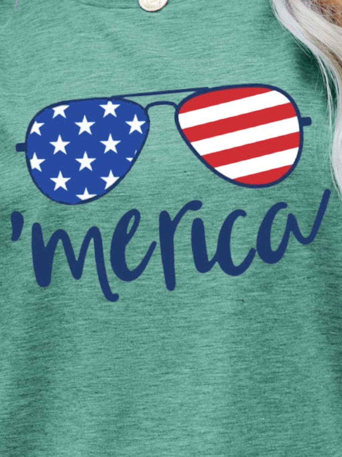 US Flag Glasses Graphic Tee - T-Shirts - Shirts & Tops - 11 - 2024