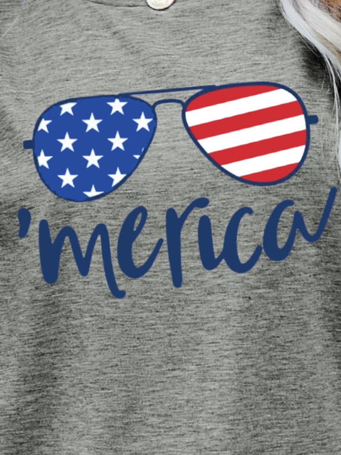 US Flag Glasses Graphic Tee - T-Shirts - Shirts & Tops - 14 - 2024