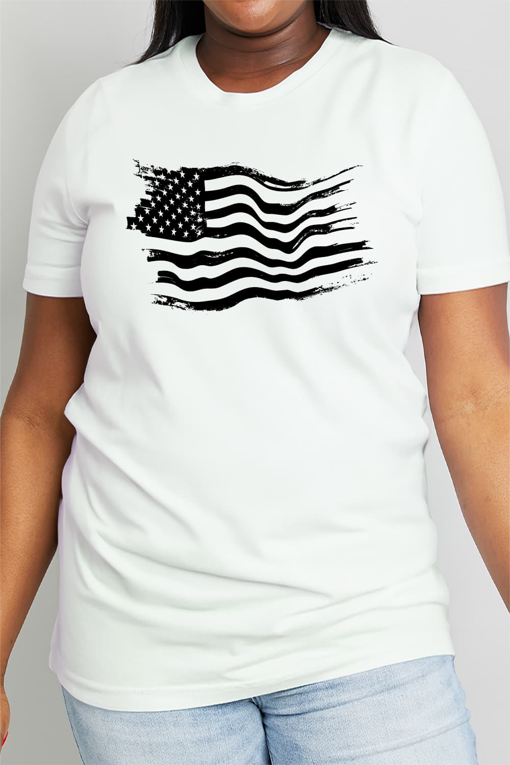 US Flag Graphic Cotton Tee - White / S - T-Shirts - Shirts & Tops - 1 - 2024