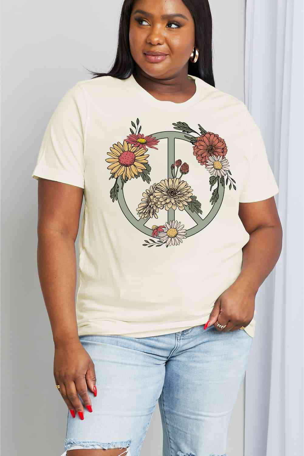 Flower Graphic Cotton Tee - T-Shirts - Shirts & Tops - 10 - 2024