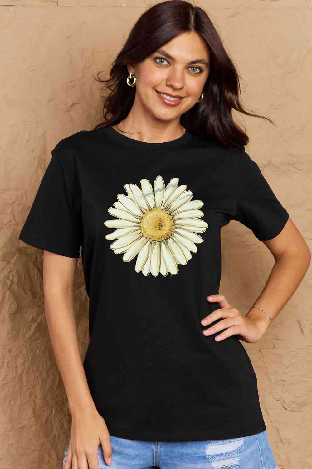 FLOWER Graphic Cotton Tee - T-Shirts - Shirts & Tops - 10 - 2024