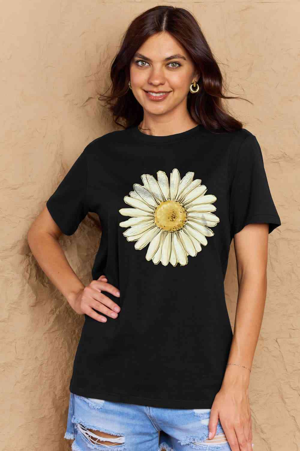 FLOWER Graphic Cotton Tee - T-Shirts - Shirts & Tops - 11 - 2024