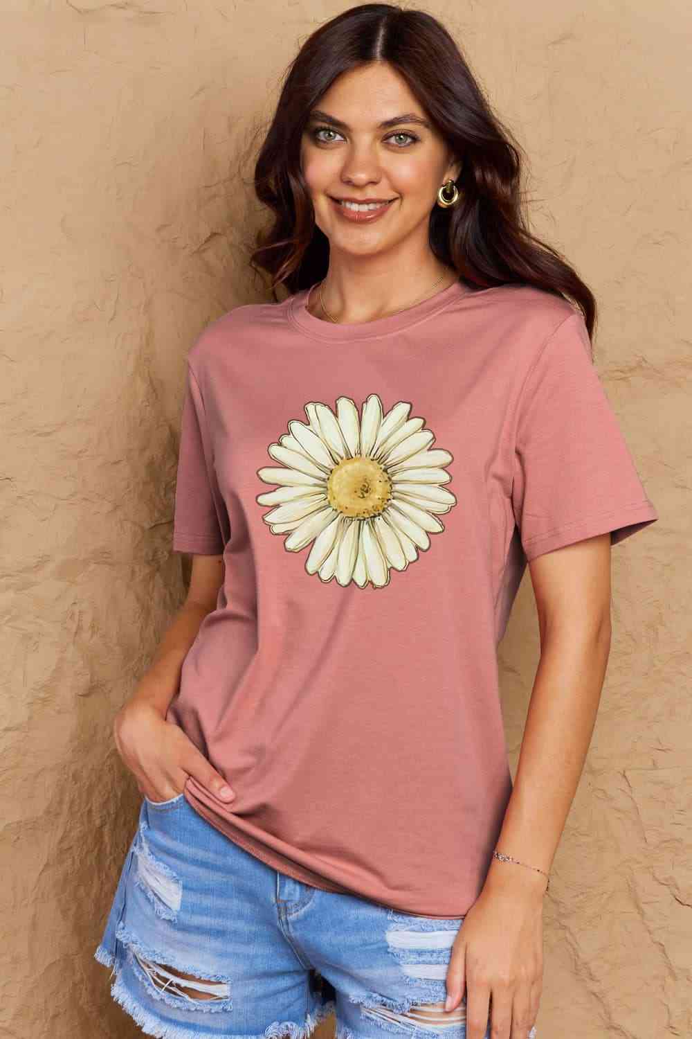 FLOWER Graphic Cotton Tee - T-Shirts - Shirts & Tops - 16 - 2024