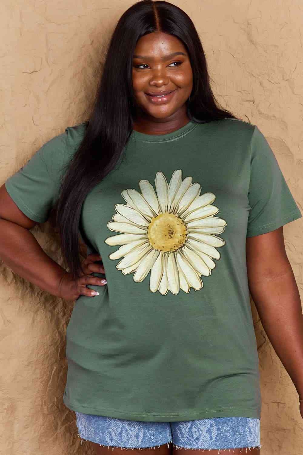 FLOWER Graphic Cotton Tee - T-Shirts - Shirts & Tops - 20 - 2024