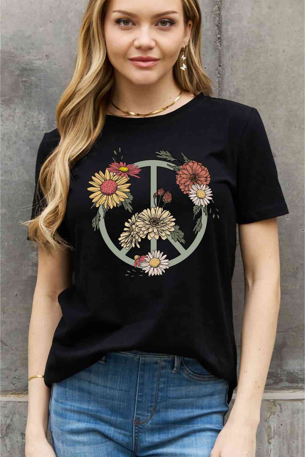 Flower Graphic Cotton Tee - T-Shirts - Shirts & Tops - 3 - 2024