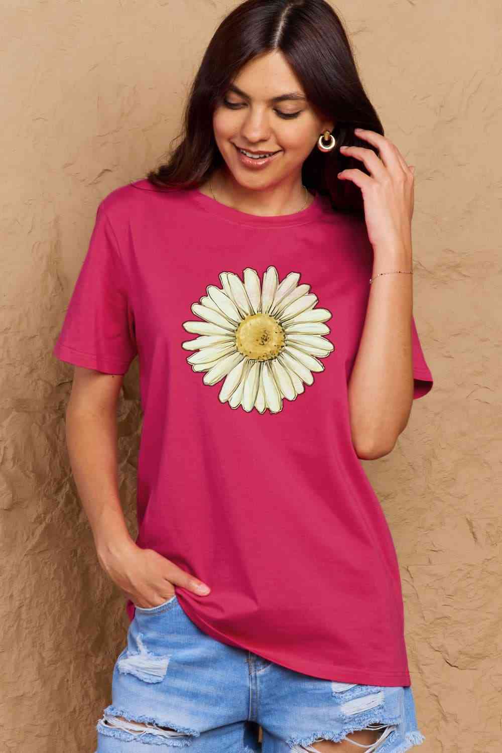 FLOWER Graphic Cotton Tee - T-Shirts - Shirts & Tops - 4 - 2024