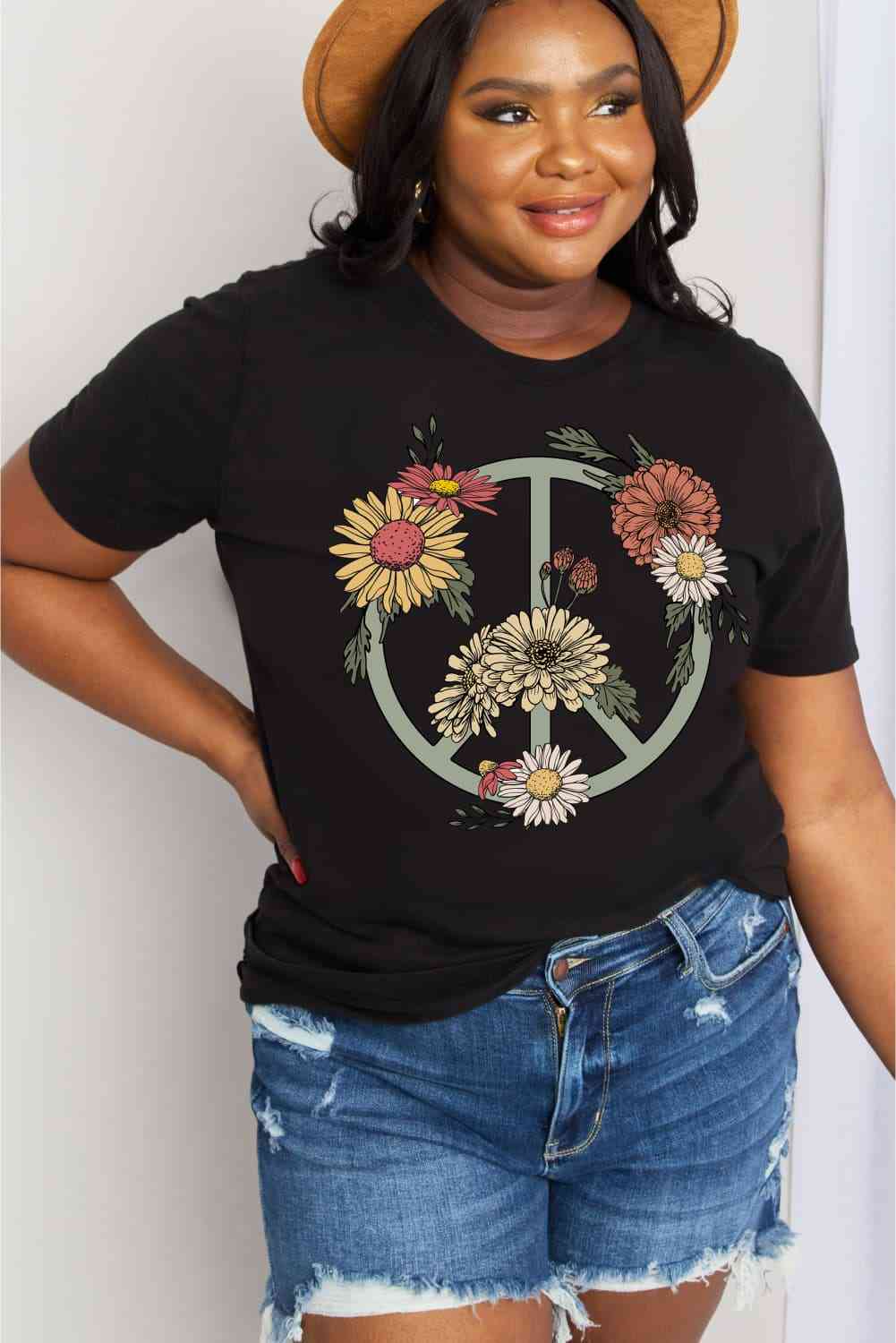 Flower Graphic Cotton Tee - T-Shirts - Shirts & Tops - 4 - 2024