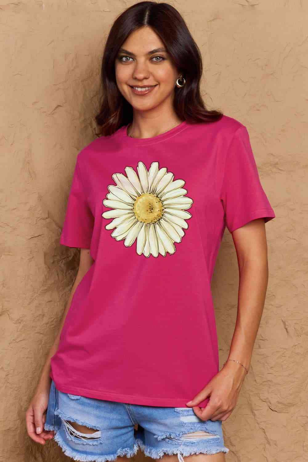FLOWER Graphic Cotton Tee - T-Shirts - Shirts & Tops - 5 - 2024