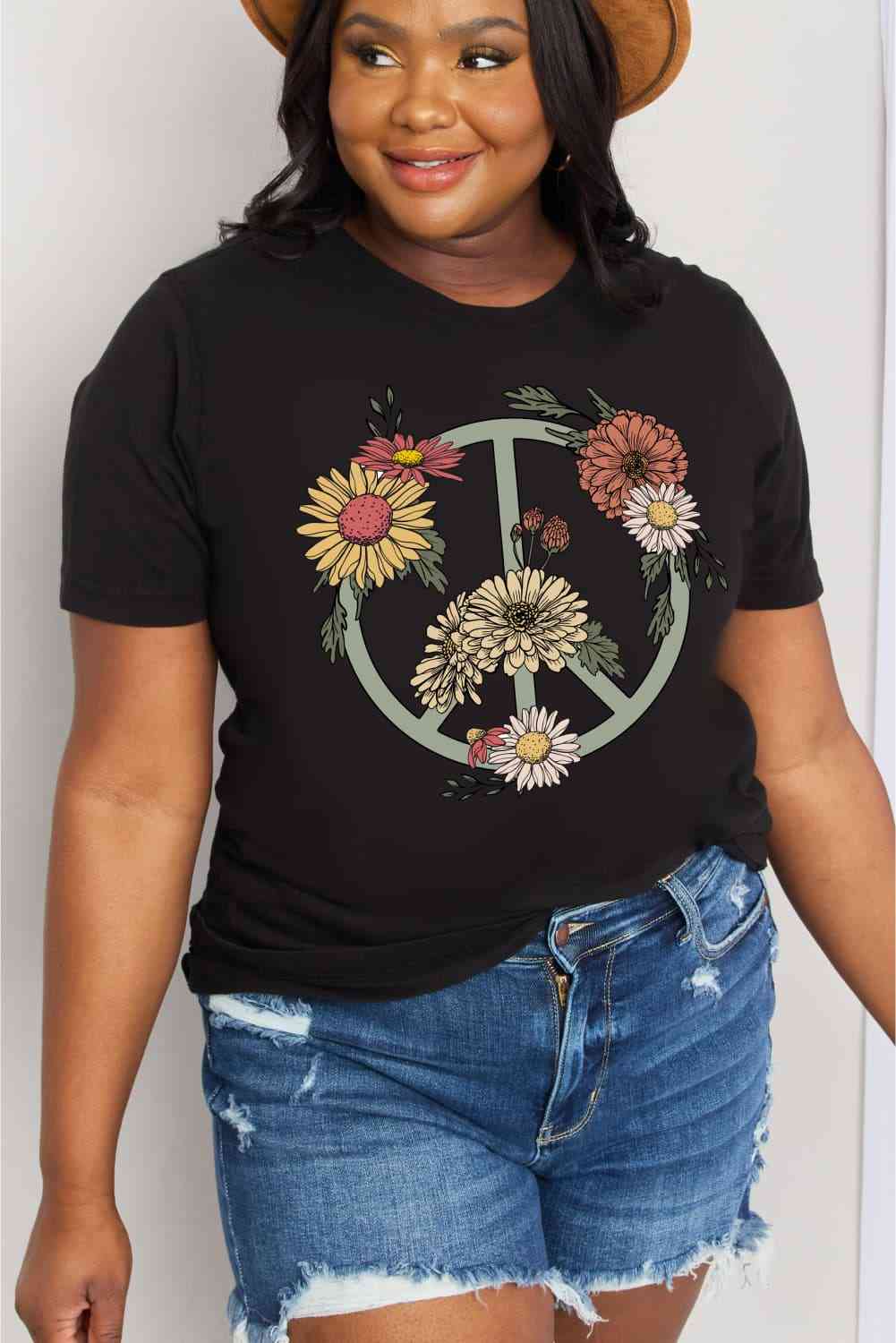 Flower Graphic Cotton Tee - T-Shirts - Shirts & Tops - 5 - 2024