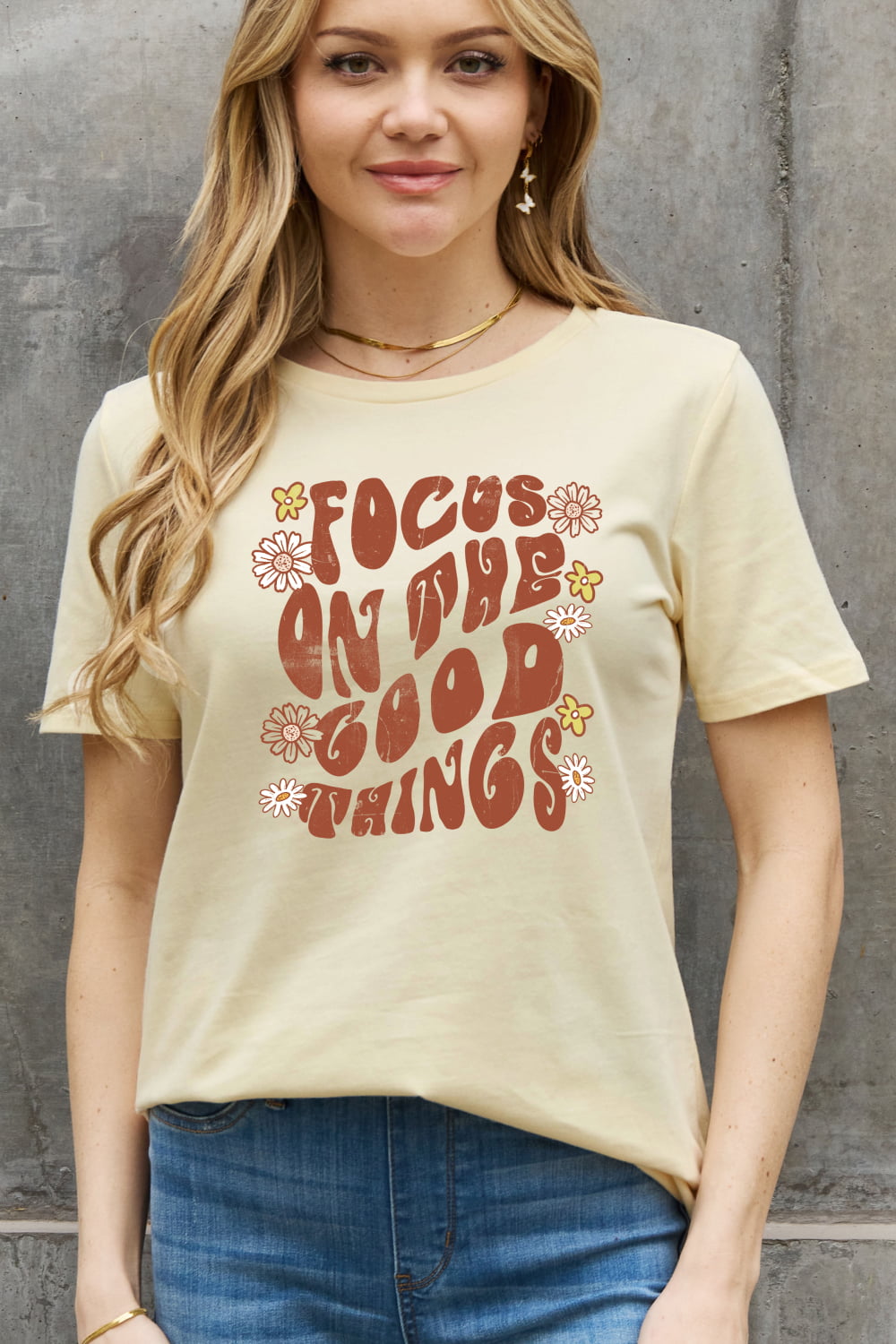 FOCUS ON THE GOOD THINGS Graphic Cotton Tee - T-Shirts - Shirts & Tops - 8 - 2024