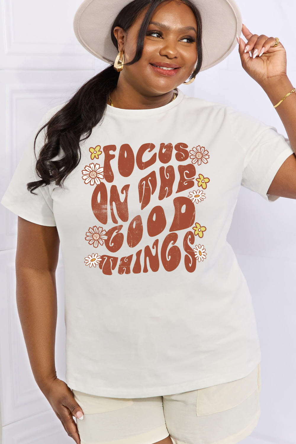 FOCUS ON THE GOOD THINGS Graphic Cotton Tee - T-Shirts - Shirts & Tops - 4 - 2024