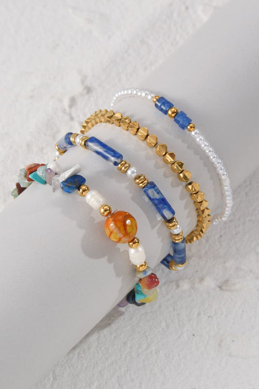 Four-Piece Stainless Steel Bracelet Set - Multicolor / One Size - T-Shirts - Bracelets - 1 - 2024