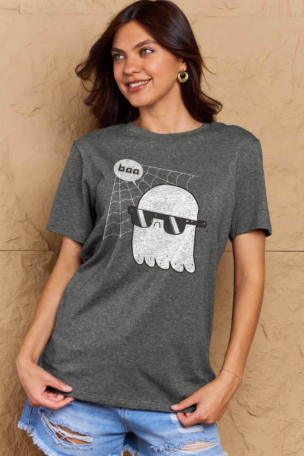 Full Size BOO Graphic Cotton T-Shirt - T-Shirts - Shirts & Tops - 4 - 2024