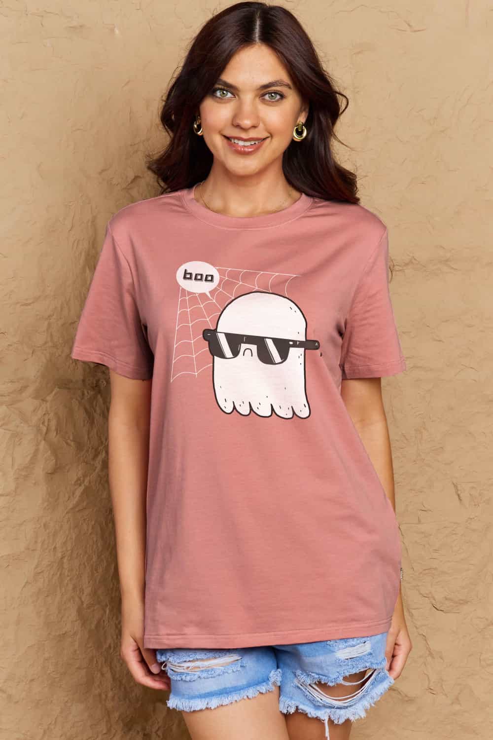Full Size BOO Graphic Cotton T-Shirt - T-Shirts - Shirts & Tops - 10 - 2024