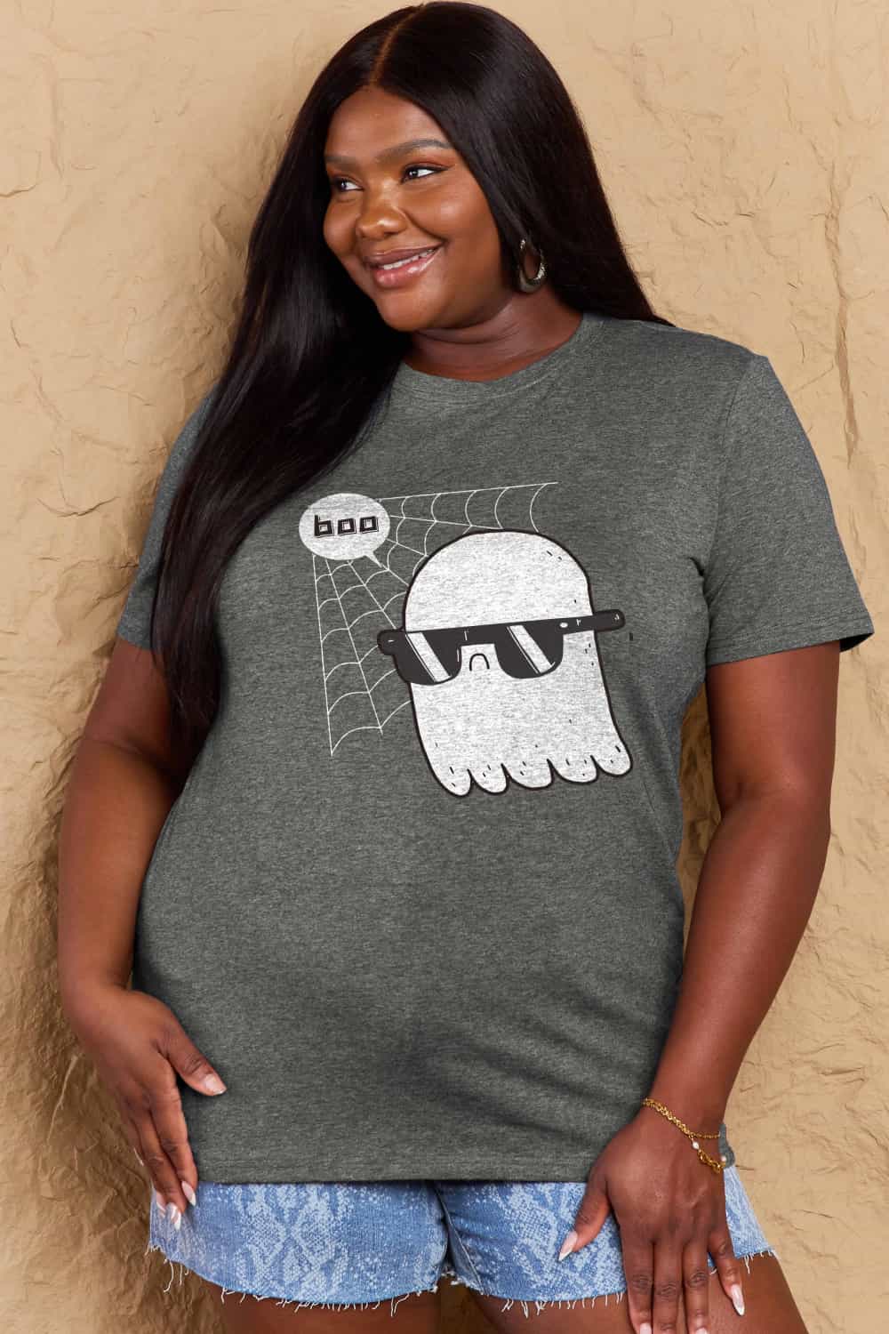 Full Size BOO Graphic Cotton T-Shirt - T-Shirts - Shirts & Tops - 3 - 2024