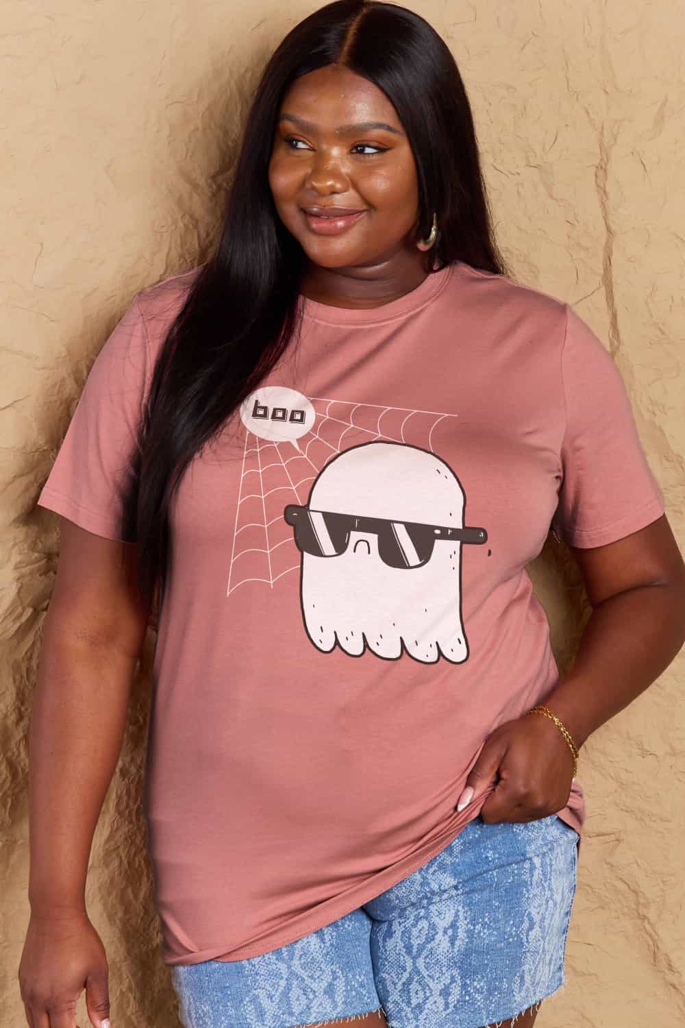 Full Size BOO Graphic Cotton T-Shirt - Pink / S - T-Shirts - Shirts & Tops - 7 - 2024