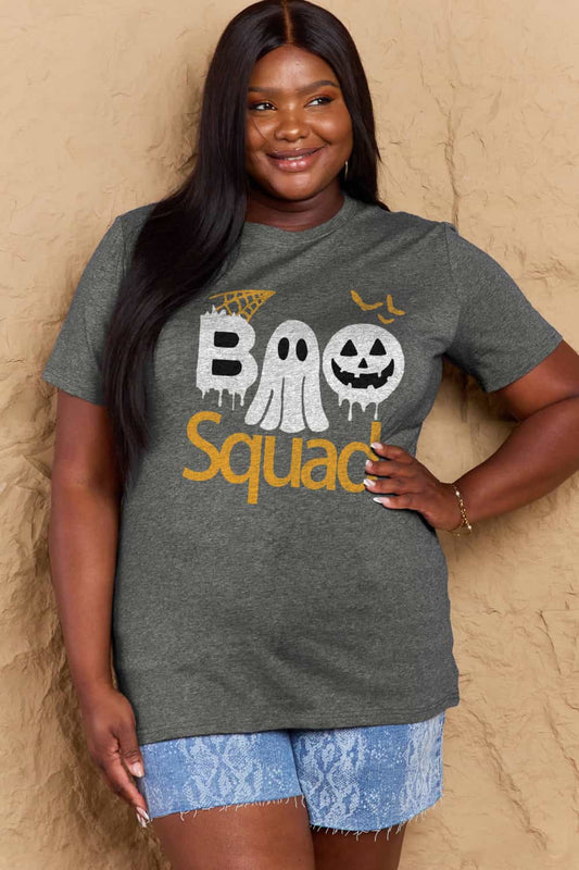 Full Size BOO SQUAD Graphic Cotton T-Shirt - Gray / S - T-Shirts - Shirts & Tops - 13 - 2024