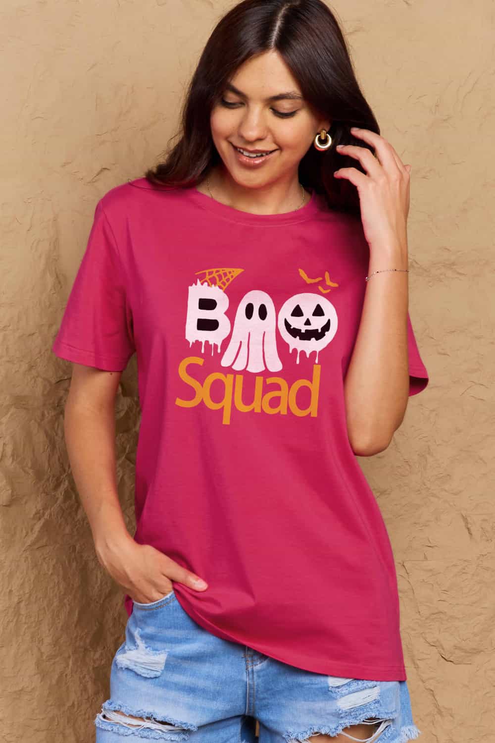 Full Size BOO SQUAD Graphic Cotton T-Shirt - T-Shirts - Shirts & Tops - 5 - 2024