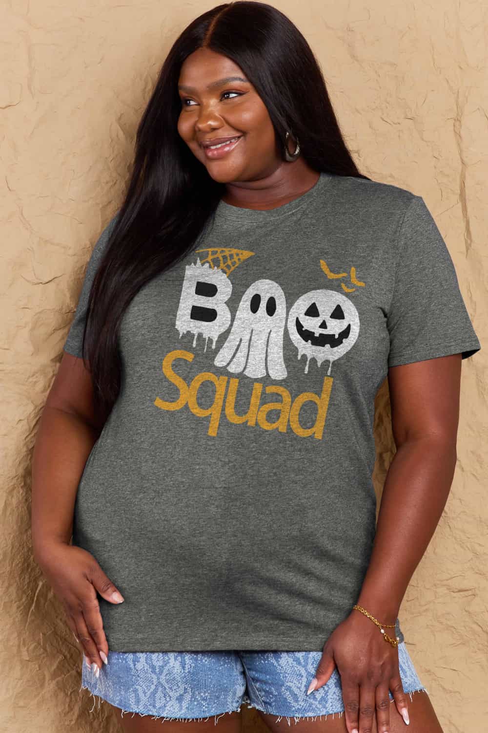 Full Size BOO SQUAD Graphic Cotton T-Shirt - T-Shirts - Shirts & Tops - 14 - 2024