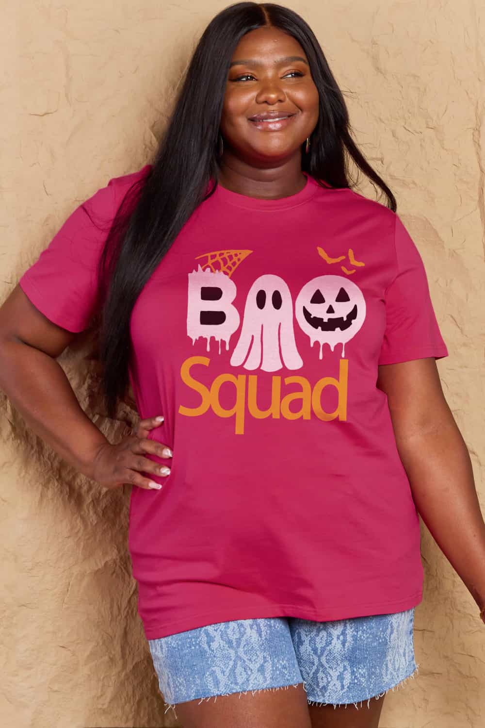 Full Size BOO SQUAD Graphic Cotton T-Shirt - T-Shirts - Shirts & Tops - 3 - 2024