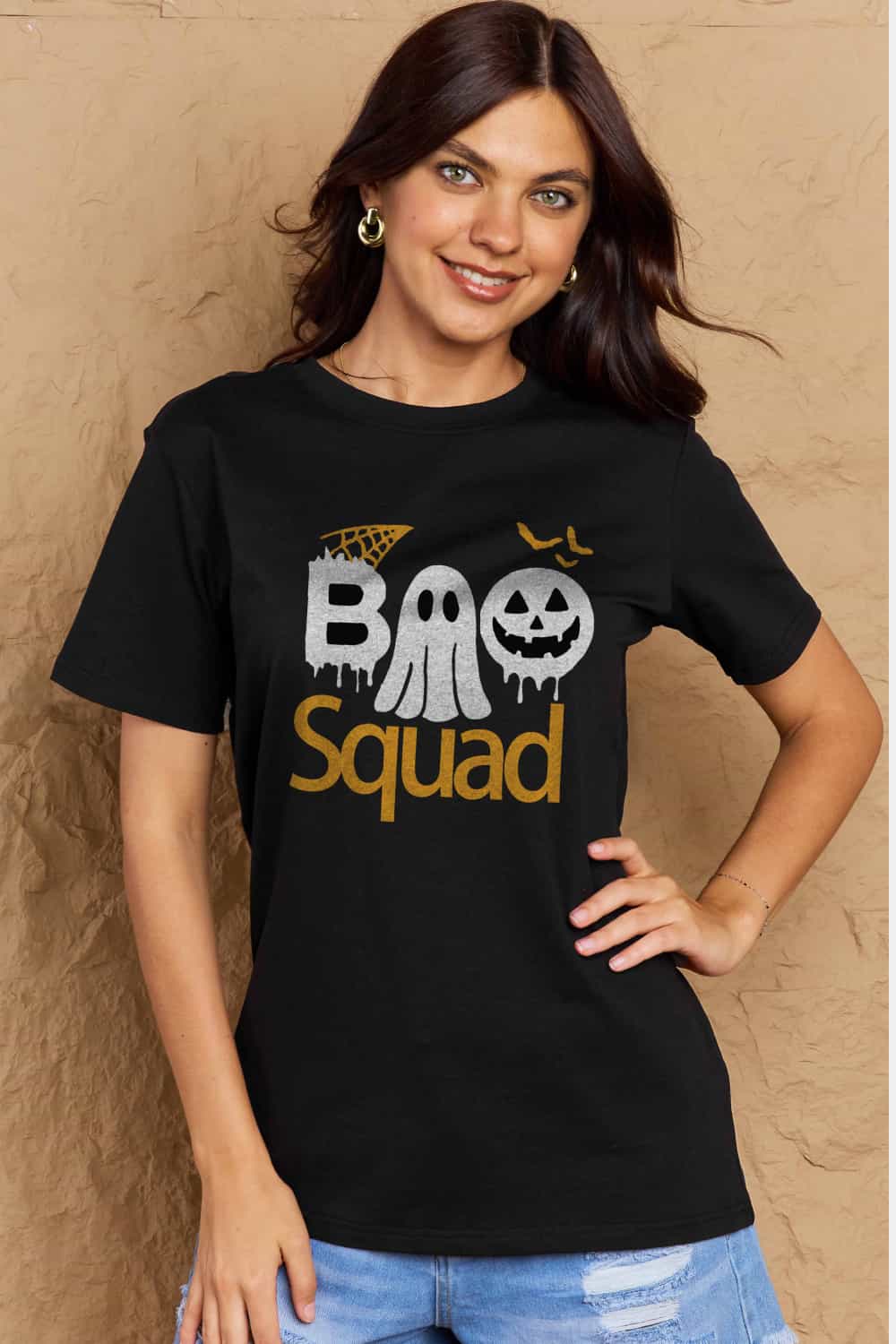 Full Size BOO SQUAD Graphic Cotton T-Shirt - T-Shirts - Shirts & Tops - 10 - 2024