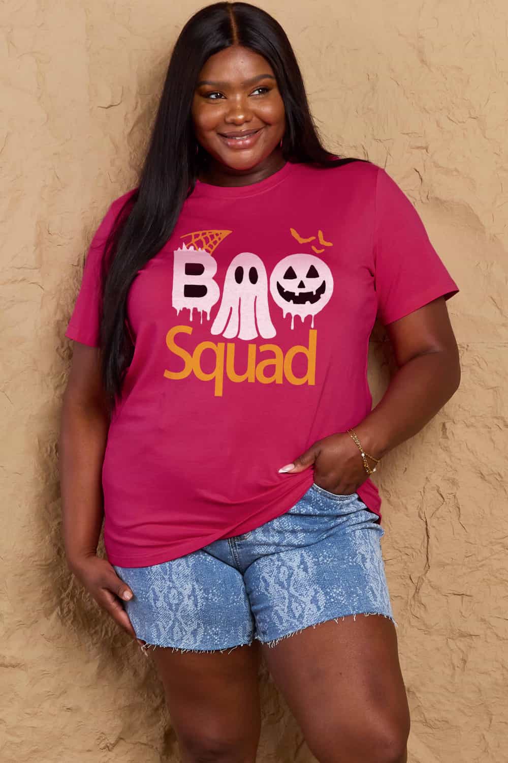 Full Size BOO SQUAD Graphic Cotton T-Shirt - Red / S - T-Shirts - Shirts & Tops - 1 - 2024