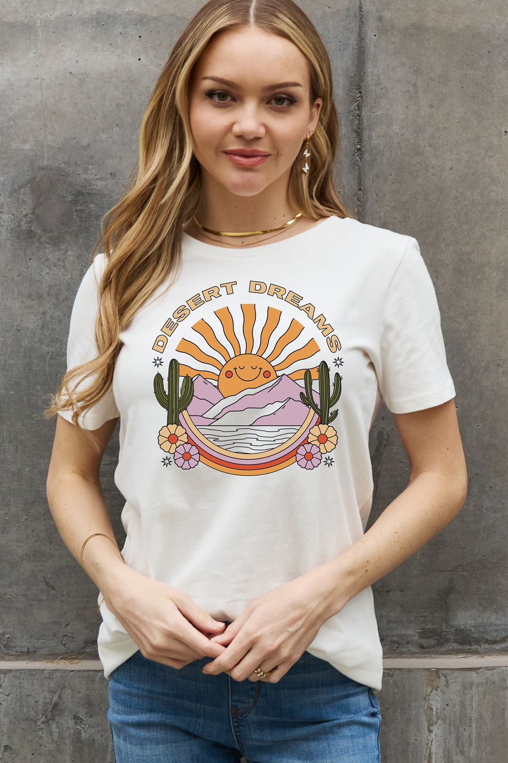 Full Size DESERT DREAMS Graphic Cotton Tee - T-Shirts - Shirts & Tops - 3 - 2024