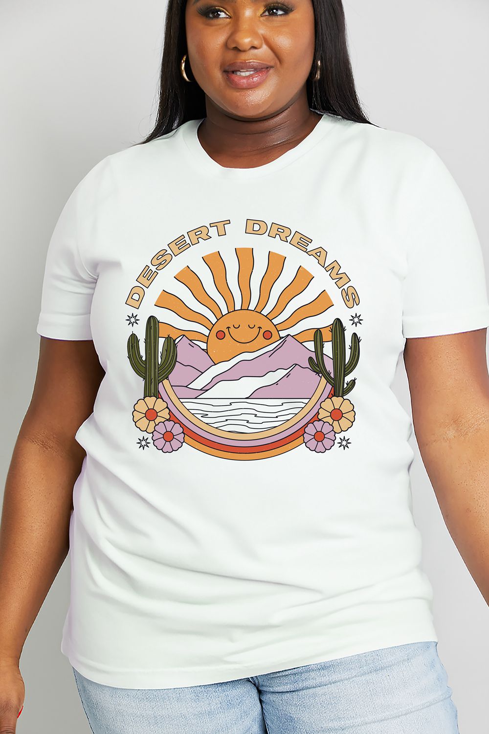 Full Size DESERT DREAMS Graphic Cotton Tee - T-Shirts - Shirts & Tops - 6 - 2024