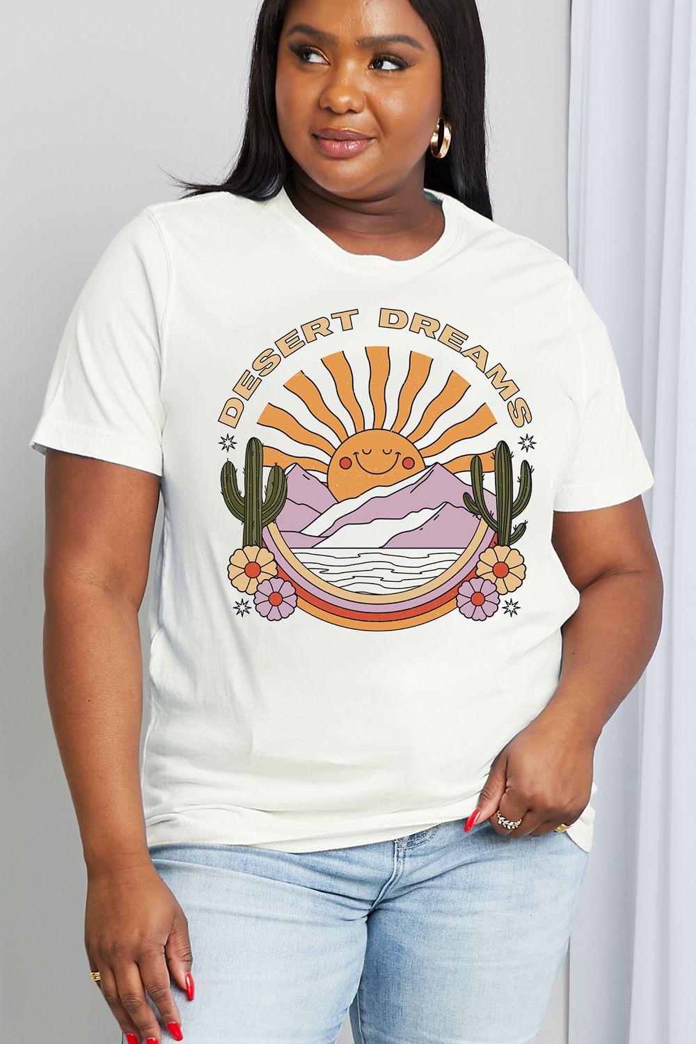 Full Size DESERT DREAMS Graphic Cotton Tee - T-Shirts - Shirts & Tops - 5 - 2024