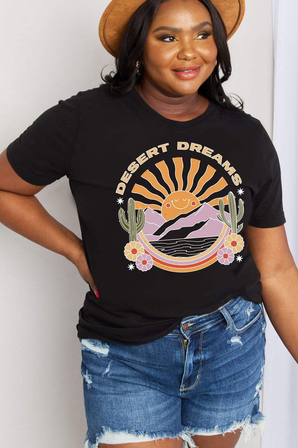 Full Size DESERT DREAMS Graphic Cotton Tee - T-Shirts - Shirts & Tops - 7 - 2024