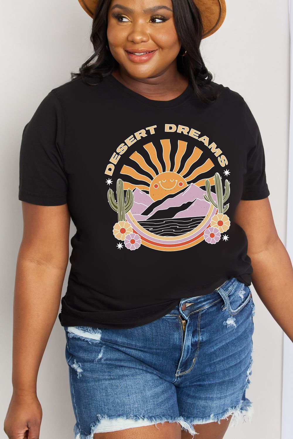 Full Size DESERT DREAMS Graphic Cotton Tee - T-Shirts - Shirts & Tops - 8 - 2024