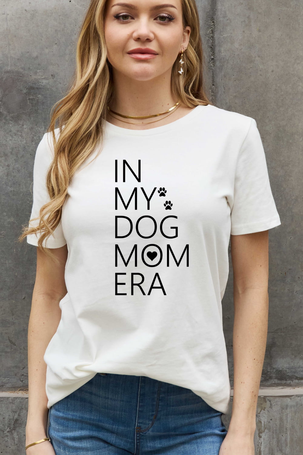 Full Size IN MY DOG MOM ERA Graphic Cotton Tee - T-Shirts - Shirts & Tops - 4 - 2024